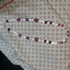 Vintage beaded glass and crystal necklace